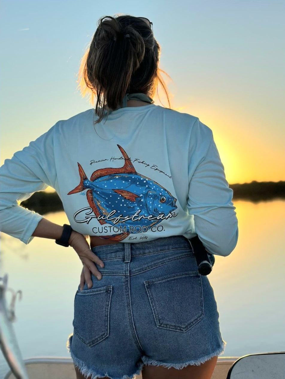 Gulfstream Customs Opah Performance L/S Tee - Blue