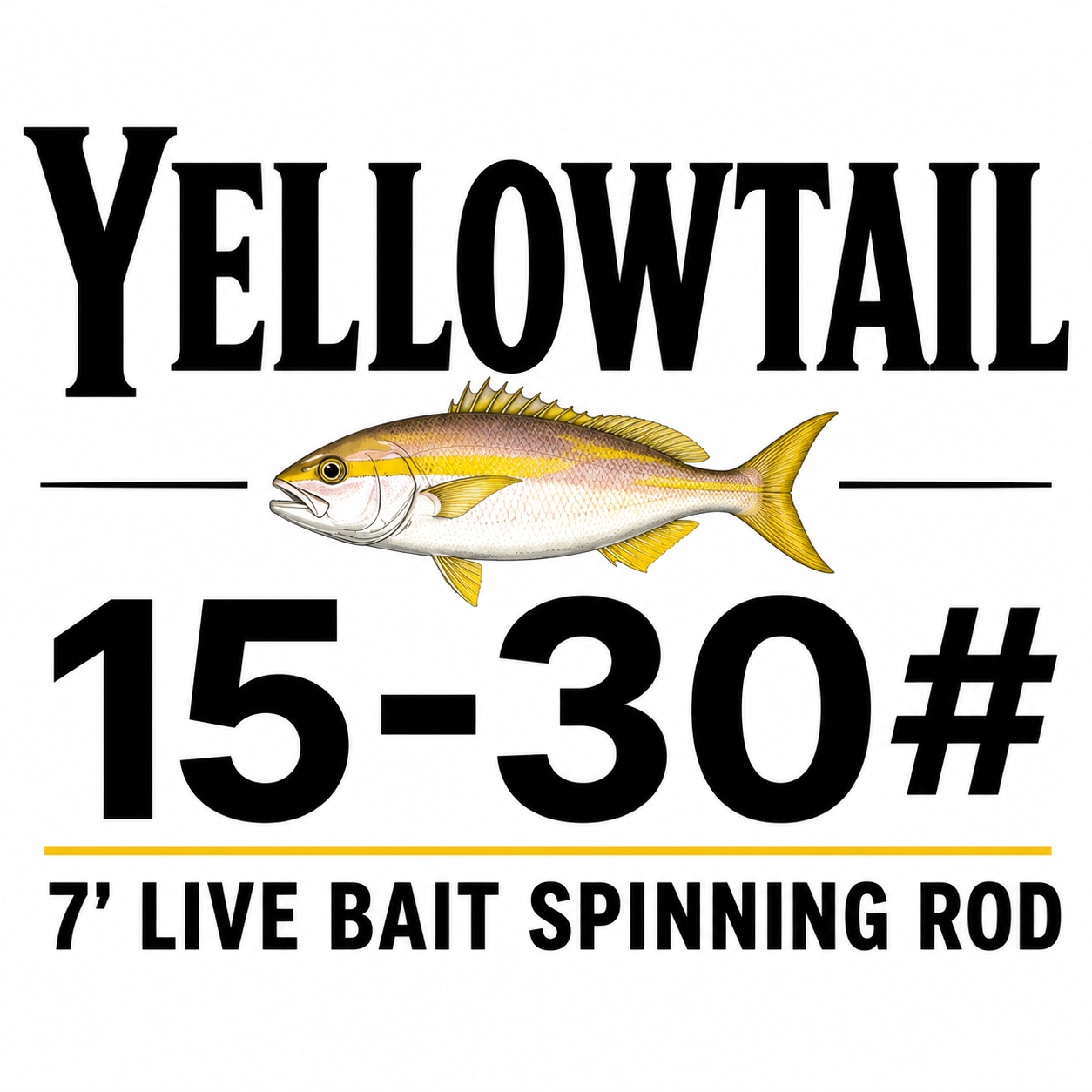Yellowtail 15-30# 7' Live Bait Spinning Rod